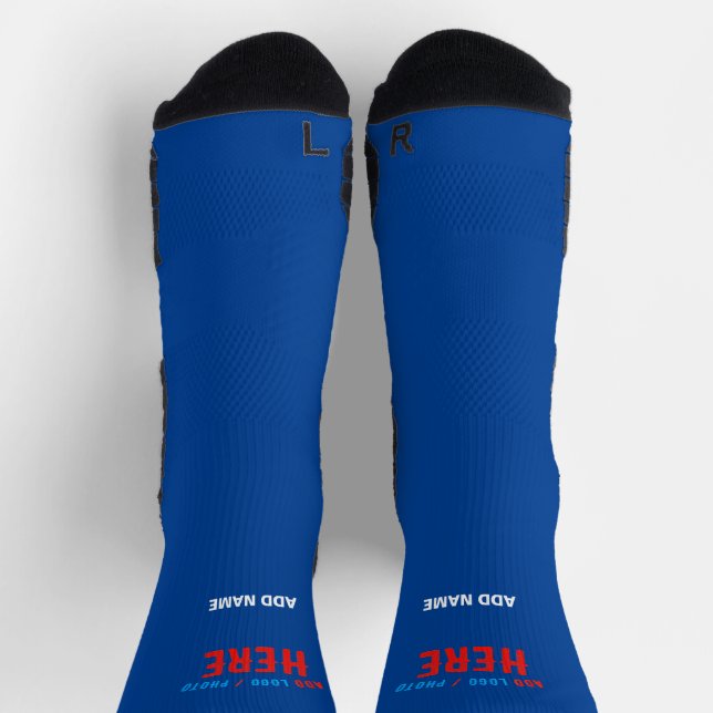 STYLISH MODERN CUSTOM COBALT BLUE VERIFIED BRANDED SOCKS (Top)