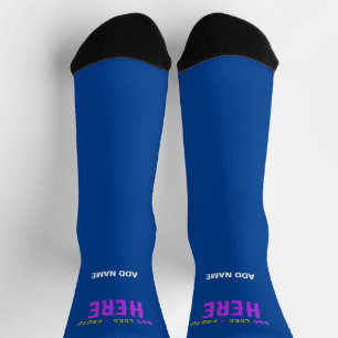 STYLISH MODERN CUSTOM COBALT BLUE VERIFIED BRANDED SOCKS