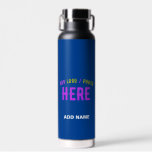 STYLISH MODERN CUSTOM COBALT BLUE VERIFIED BRANDED WATER BOTTLE<br><div class="desc">THIS IS A DESIGN FITTING FOR EVERYONE.YOU CAN CHANGE, RESIZE OR ADD LOGO, PHOTO, TEXT AND COLOURS THE WAY YOU LIKE.THANK YOU.</div>