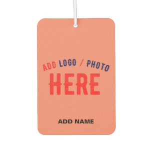 STYLISH MODERN CUSTOM CORAL ORANGE VERIFIED BRAND CAR AIR FRESHENER