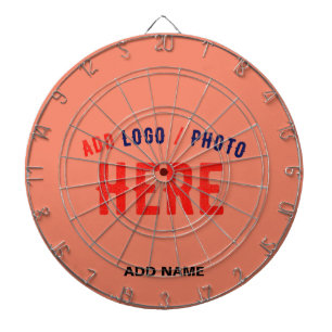 STYLISH MODERN CUSTOM CORAL ORANGE VERIFIED BRAND DARTBOARD