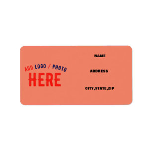 STYLISH MODERN CUSTOM CORAL ORANGE VERIFIED BRAND LABEL