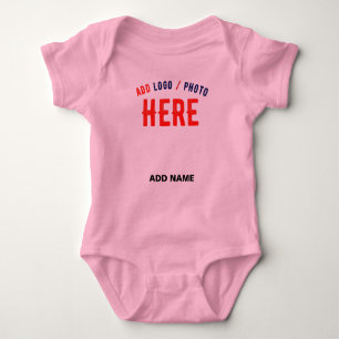 STYLISH MODERN CUSTOM CUTE HOT PINK VERIFIED BRAND BABY BODYSUIT