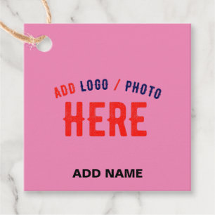 STYLISH MODERN CUSTOM CUTE HOT PINK VERIFIED BRAND FAVOUR TAGS