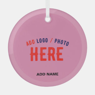 STYLISH MODERN CUSTOM CUTE HOT PINK VERIFIED BRAND GLASS TREE DECORATION