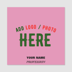 STYLISH MODERN CUSTOM CUTE HOT PINK VERIFIED BRAND NAME TAG