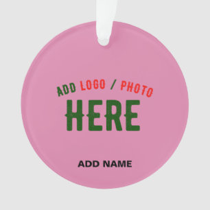 STYLISH MODERN CUSTOM CUTE HOT PINK VERIFIED BRAND ORNAMENT