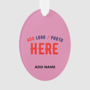 STYLISH MODERN CUSTOM CUTE HOT PINK VERIFIED BRAND ORNAMENT