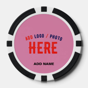 STYLISH MODERN CUSTOM CUTE HOT PINK VERIFIED BRAND POKER CHIPS