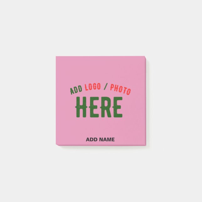 STYLISH MODERN CUSTOM CUTE HOT PINK VERIFIED BRAND POST-IT NOTES (Front)