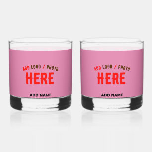STYLISH MODERN CUSTOM CUTE HOT PINK VERIFIED BRAND WHISKEY GLASS