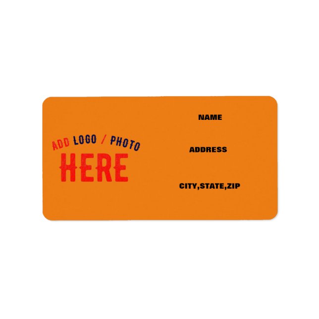 STYLISH MODERN CUSTOM DARK ORANGE VERIFIED BRANDED LABEL (Front)