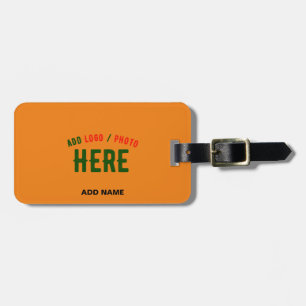 STYLISH MODERN CUSTOM DARK ORANGE VERIFIED BRANDED LUGGAGE TAG