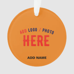 STYLISH MODERN CUSTOM DARK ORANGE VERIFIED BRANDED ORNAMENT