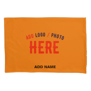 STYLISH MODERN CUSTOM DARK ORANGE VERIFIED BRANDED PILLOWCASE