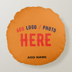 STYLISH MODERN CUSTOM DARK ORANGE VERIFIED BRANDED ROUND CUSHION