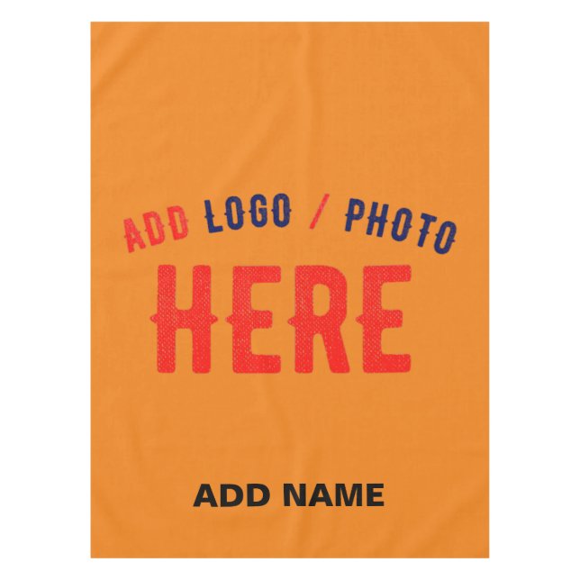 STYLISH MODERN CUSTOM DARK ORANGE VERIFIED BRANDED TABLECLOTH (Front)