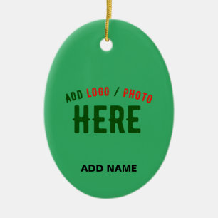 STYLISH MODERN CUSTOM EMERALD GREEN VERIFIED BRAND CERAMIC ORNAMENT