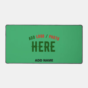STYLISH MODERN CUSTOM EMERALD GREEN VERIFIED BRAND DESK MAT