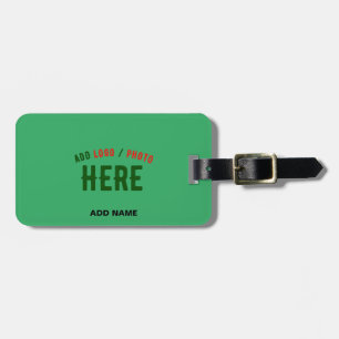 STYLISH MODERN CUSTOM EMERALD GREEN VERIFIED BRAND LUGGAGE TAG