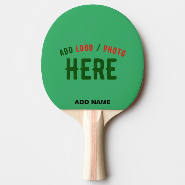 STYLISH MODERN CUSTOM EMERALD GREEN VERIFIED BRAND PING PONG PADDLE (Front)
