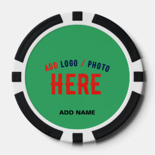 STYLISH MODERN CUSTOM EMERALD GREEN VERIFIED BRAND POKER CHIPS