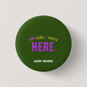 STYLISH MODERN CUSTOM FOREST GREEN VERIFIED BRAND 3 CM ROUND BADGE