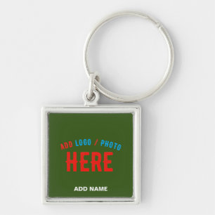 STYLISH MODERN CUSTOM FOREST GREEN VERIFIED BRAND KEY RING