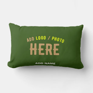 STYLISH MODERN CUSTOM FOREST GREEN VERIFIED BRAND LUMBAR CUSHION