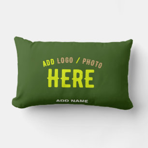 STYLISH MODERN CUSTOM FOREST GREEN VERIFIED BRAND LUMBAR CUSHION