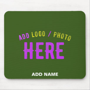 STYLISH MODERN CUSTOM FOREST GREEN VERIFIED BRAND MOUSE PAD