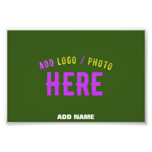 STYLISH MODERN CUSTOM FOREST GREEN VERIFIED BRAND PHOTO PRINT