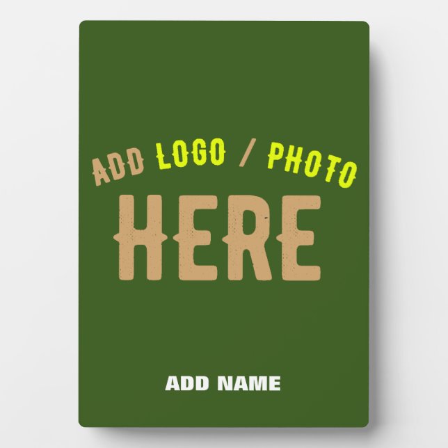 STYLISH MODERN CUSTOM FOREST GREEN VERIFIED BRAND PLAQUE (Front)