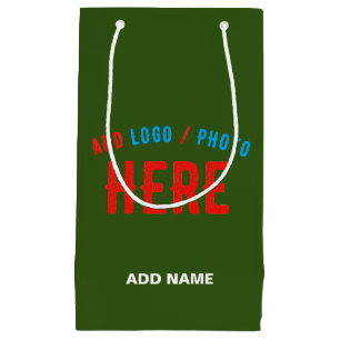 STYLISH MODERN CUSTOM FOREST GREEN VERIFIED BRAND SMALL GIFT BAG