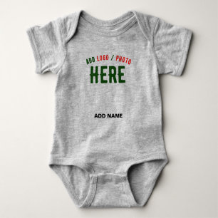 STYLISH MODERN CUSTOM HEATHER GREY VERIFIED BRAND BABY BODYSUIT