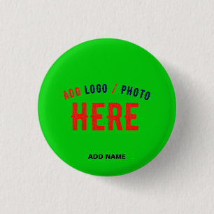 STYLISH MODERN CUSTOM LIME GREEN VERIFIED BRANDED 3 CM ROUND BADGE