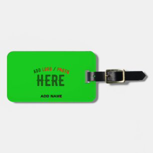 STYLISH MODERN CUSTOM LIME GREEN VERIFIED BRANDED LUGGAGE TAG