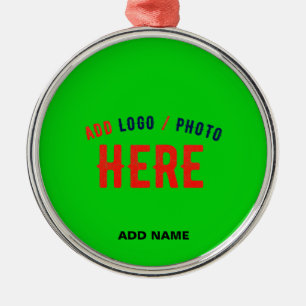 STYLISH MODERN CUSTOM LIME GREEN VERIFIED BRANDED METAL ORNAMENT