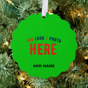 STYLISH MODERN CUSTOM LIME GREEN VERIFIED BRANDED TREE DECORATION CARD
