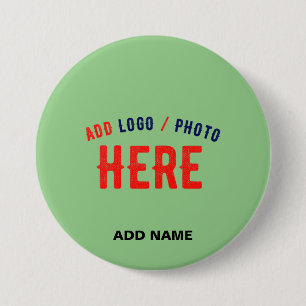 STYLISH MODERN CUSTOM MINT GREEN VERIFIED BRANDED 7.5 CM ROUND BADGE