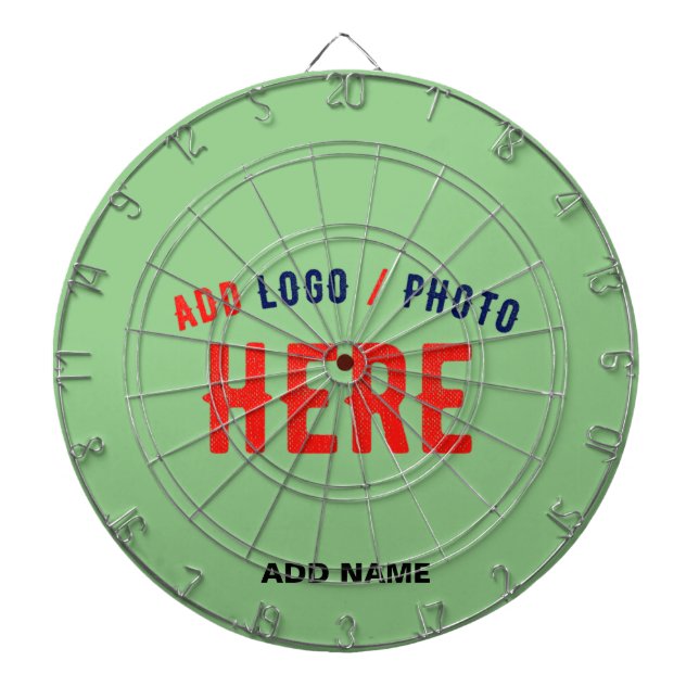 STYLISH MODERN CUSTOM MINT GREEN VERIFIED BRANDED DARTBOARD (Front)