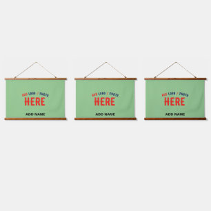 STYLISH MODERN CUSTOM MINT GREEN VERIFIED BRANDED HANGING TAPESTRY