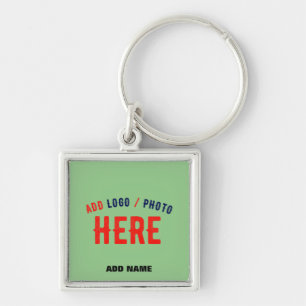 STYLISH MODERN CUSTOM MINT GREEN VERIFIED BRANDED KEY RING