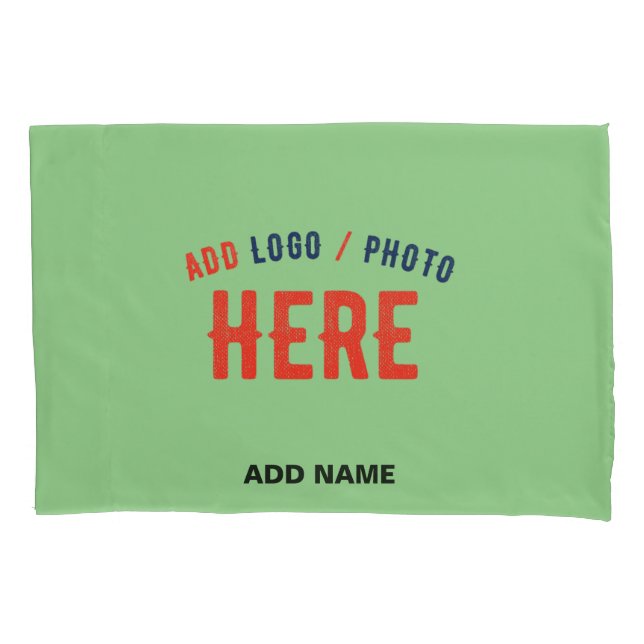 STYLISH MODERN CUSTOM MINT GREEN VERIFIED BRANDED PILLOWCASE (Front)