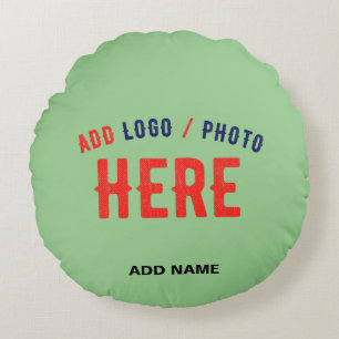 STYLISH MODERN CUSTOM MINT GREEN VERIFIED BRANDED ROUND CUSHION