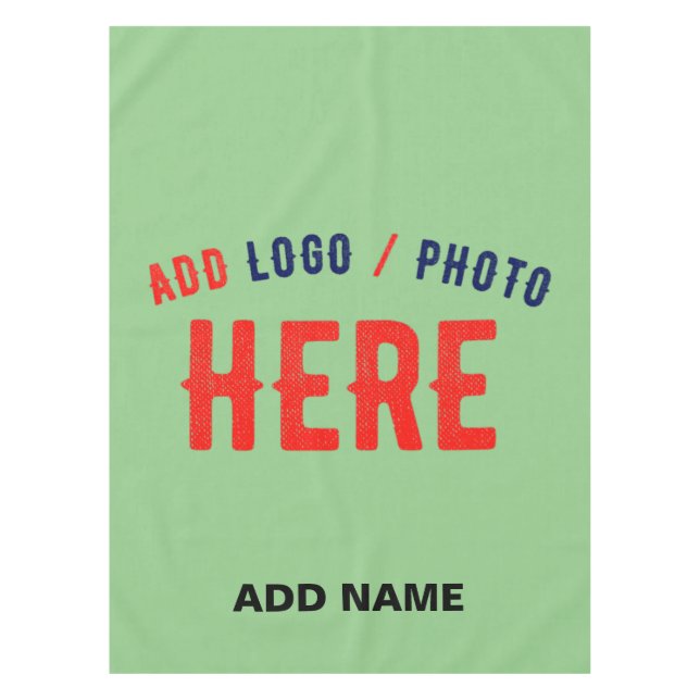 STYLISH MODERN CUSTOM MINT GREEN VERIFIED BRANDED TABLECLOTH (Front)