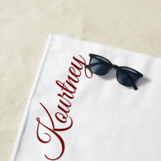 STYLISH MODERN CUSTOM NAME BRIDE BACHELOR PARTY  BEACH TOWEL