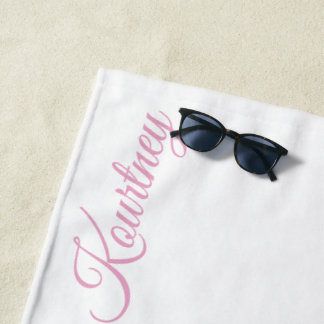 STYLISH MODERN CUSTOM NAME BRIDE BACHELOR PARTY  BEACH TOWEL