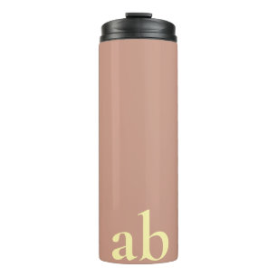 STYLISH MODERN CUSTOM NAME DUSKY ROSE GYM TRAVEL THERMAL TUMBLER