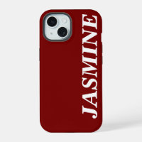 STYLISH MODERN CUSTOM NAME SOLID CHERRY RED COLOUR